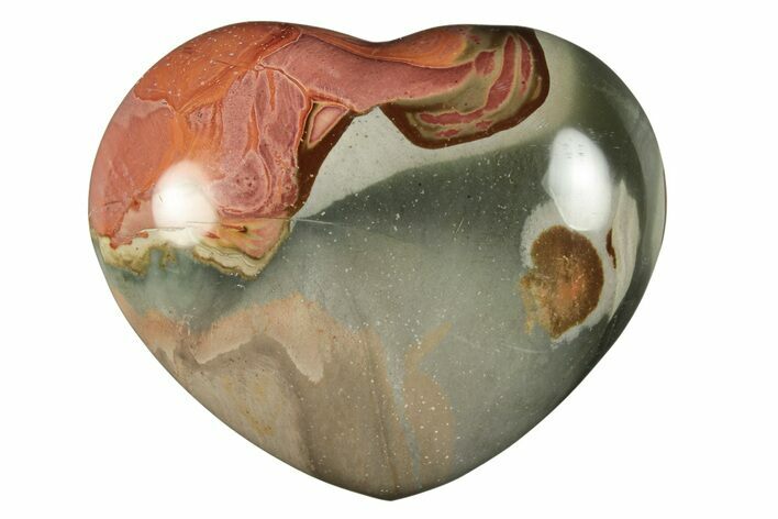 Wide, Polychrome Jasper Heart - Madagascar #246408